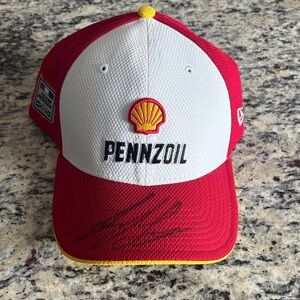 Joey Logano Signed Team Penske Hat 50 years of team Penske team issued hat